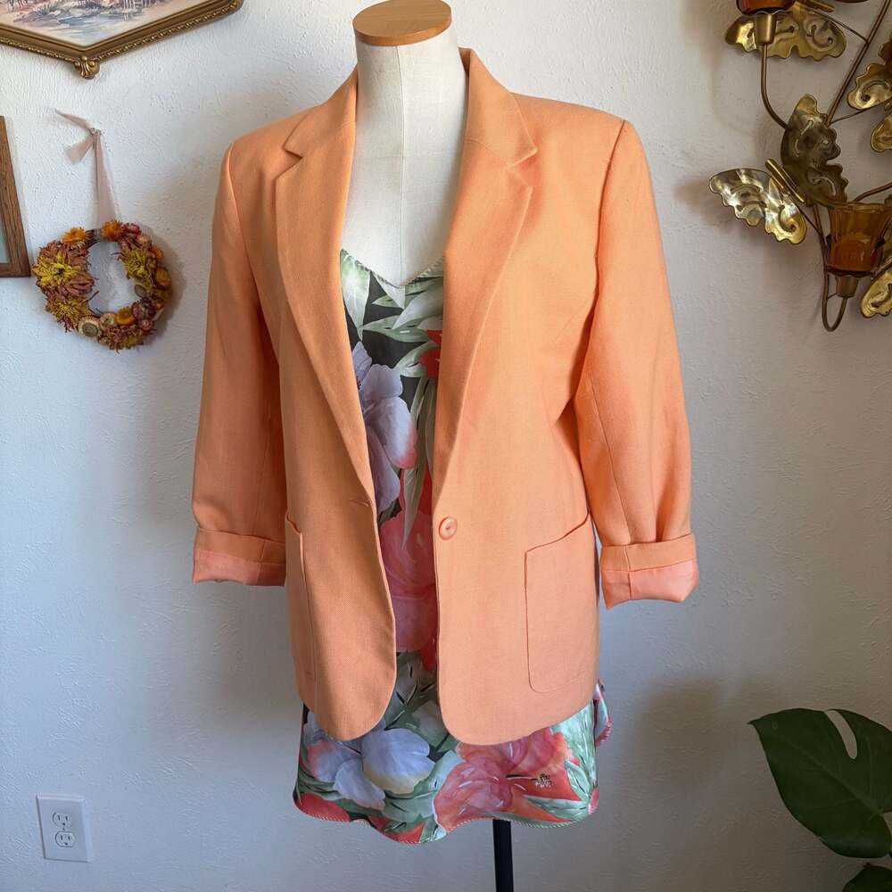 Vintage Alia Petite Women's Single-Button Blazer S